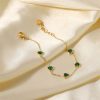 bracelet cœur en vert