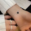 bracelet cœur noir