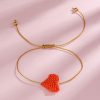 bracelet cœur orange pour enfant