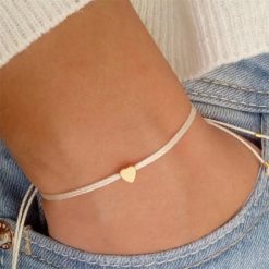 bracelet cordon cœur