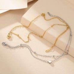 bracelet de cheville cœur