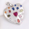 charm avec cœur multicolore