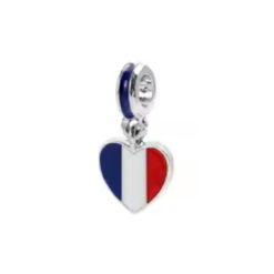 charm cœur drapeau France
