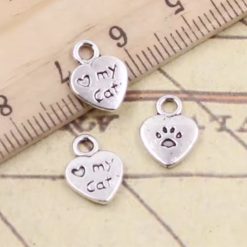 charm cœur patte de chat