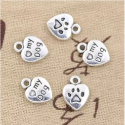 charm cœur patte de chien