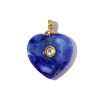 charm cœur pierre bleu