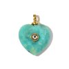 charm cœur pierre bleu turquoise