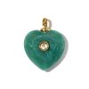 charm cœur pierre vert