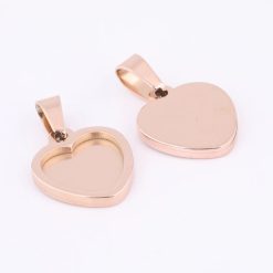 charm cœur plaqué or rose