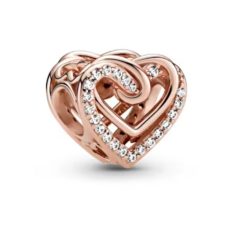 charm cœur scintillant