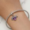 charm cœur violet bracelet