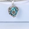 charm en cœur bleu