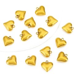 charm en cœur doré