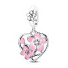 charm en cœur fleuri