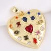charm en cœur multicolore