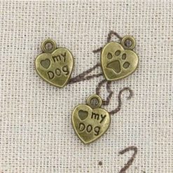 charm en cœur patte de chien