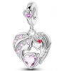 charm pendentif cœur avec mère et fille