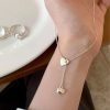collier avec cœur argenté
