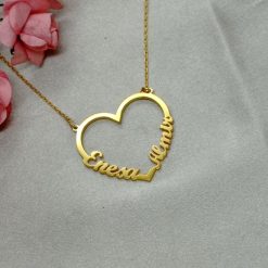collier avec cœur personnalisé