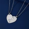 collier avec cœur séparable pour couple