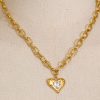 collier chaîne avec cœur