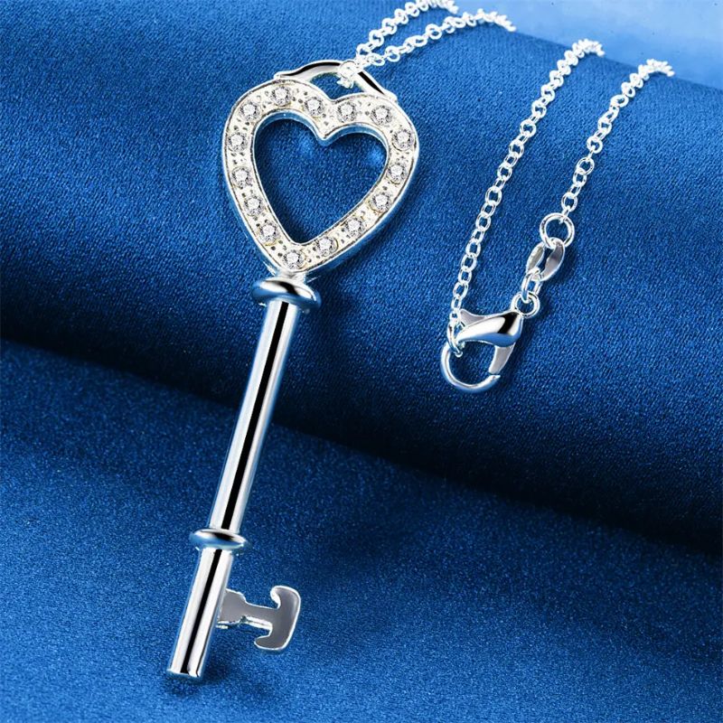 collier clé et cœur