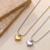 collier cœur acier inoxydable