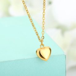 collier cœur bombé