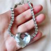 collier cœur cristal