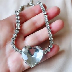 collier cœur cristal