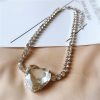 collier cœur en cristal
