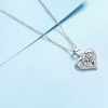 collier cœur en or blanc
