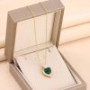 collier cœur en vert
