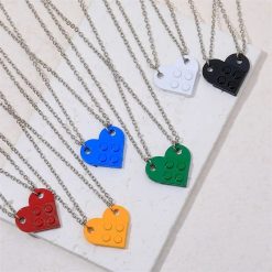 collier cœur lego