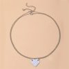 collier cœur lego blanc