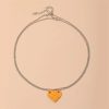collier cœur lego jaune