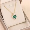 collier cœur vert