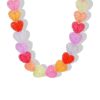 collier en cœur multicolore