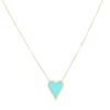 collier en cœur turquoise