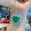 pendentif avec cœur émeraude