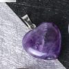 pendentif avec cœur en améthyste