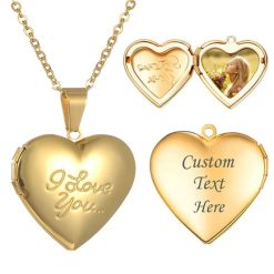 pendentif avec cœur gravé