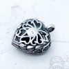 pendentif avec cœur noir en argent