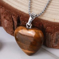 pendentif avec cœur œil de tigre