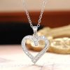 pendentif avec cœur or blanc