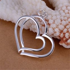 pendentif avec double cœur