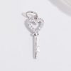 pendentif charm en clé avec cœur