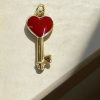 pendentif clé avec cœur