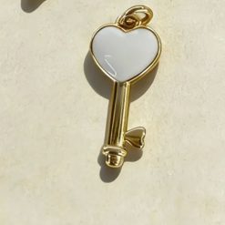 pendentif clé et cœur