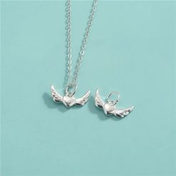 pendentif cœur aile d'ange